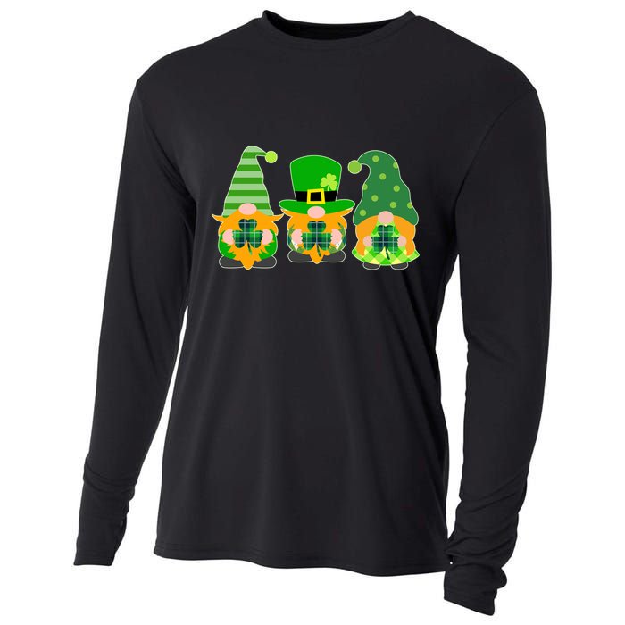 Cute St Patrick's Day Shamrock Gnomes Multi Patterns Cooling Performance Long Sleeve Crew