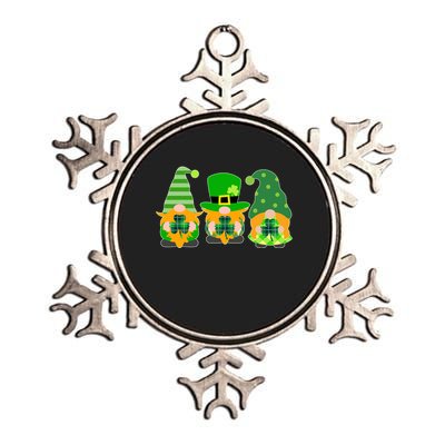 Cute St Patrick's Day Shamrock Gnomes Multi Patterns Metallic Star Ornament