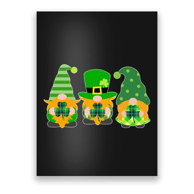 Cute St Patrick's Day Shamrock Gnomes Multi Patterns Poster