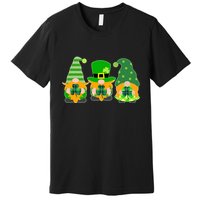 Cute St Patrick's Day Shamrock Gnomes Multi Patterns Premium T-Shirt
