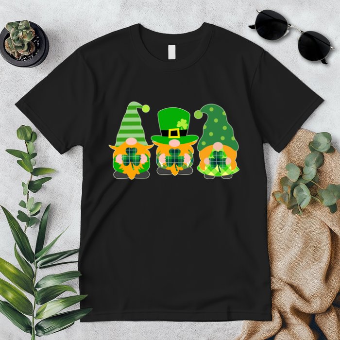 Cute St Patrick's Day Shamrock Gnomes Multi Patterns Premium T-Shirt