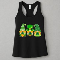 Cute St Patrick's Day Shamrock Gnomes Multi Patterns Womens Tank Top