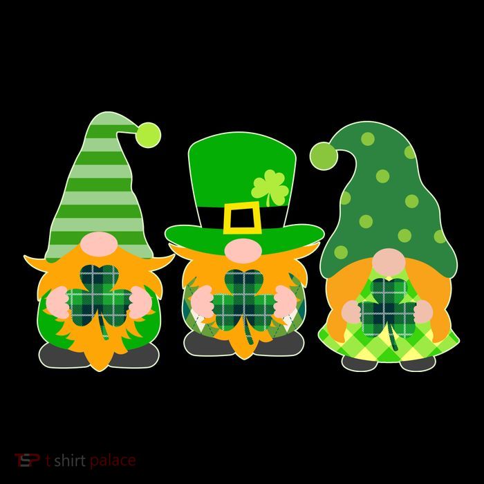 Cute St Patrick's Day Shamrock Gnomes Multi Patterns Baby Bodysuit