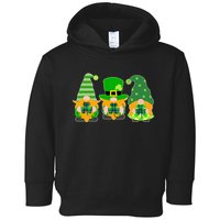 Cute St Patrick's Day Shamrock Gnomes Multi Patterns Toddler Hoodie