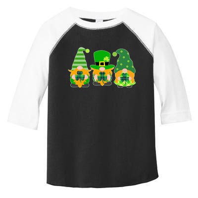 Cute St Patrick's Day Shamrock Gnomes Multi Patterns Toddler Fine Jersey T-Shirt