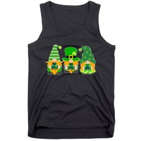 Cute St Patrick's Day Shamrock Gnomes Multi Patterns Tank Top