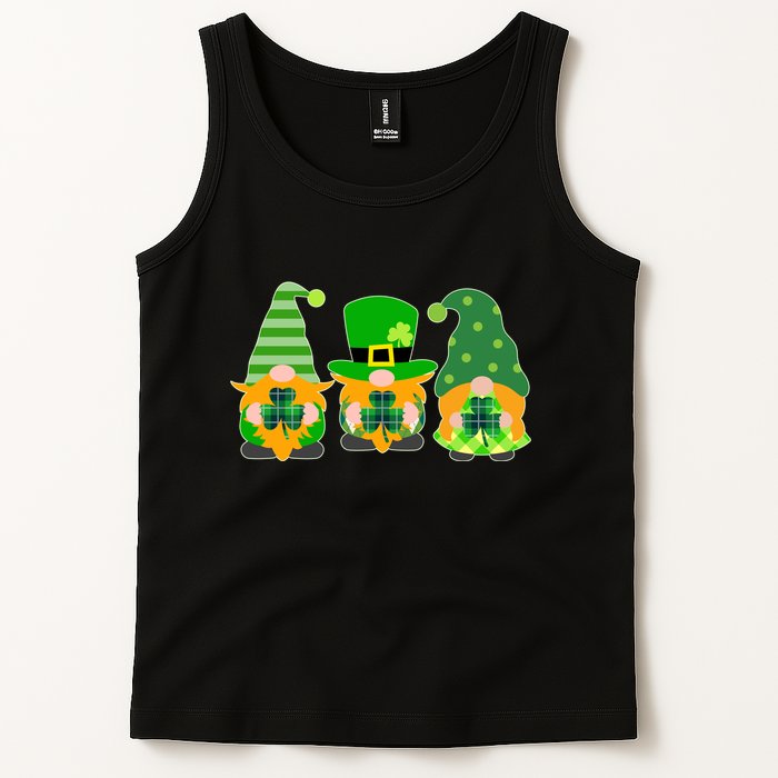 Cute St Patrick's Day Shamrock Gnomes Multi Patterns Tank Top