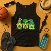 Cute St Patrick's Day Shamrock Gnomes Multi Patterns Tank Top