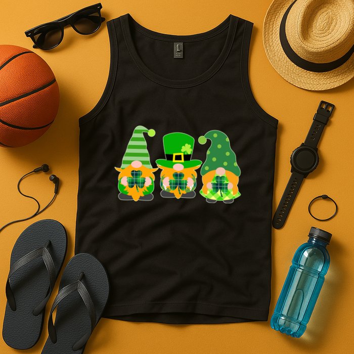 Cute St Patrick's Day Shamrock Gnomes Multi Patterns Tank Top