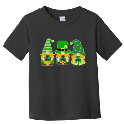 Cute St Patrick's Day Shamrock Gnomes Multi Patterns Toddler T-Shirt