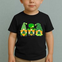 Cute St Patrick's Day Shamrock Gnomes Multi Patterns Toddler T-Shirt