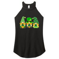 Cute St Patrick's Day Shamrock Gnomes Multi Patterns Women's Perfect Tri Rocker Tank