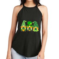 Cute St Patrick's Day Shamrock Gnomes Multi Patterns Women's Perfect Tri Rocker Tank