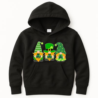Cute St Patrick's Day Shamrock Gnomes Multi Patterns Kids Hoodie