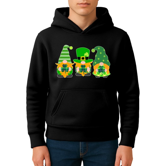 Cute St Patrick's Day Shamrock Gnomes Multi Patterns Kids Hoodie