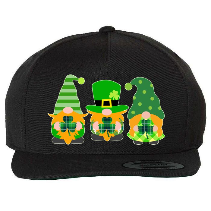 Cute St Patrick's Day Shamrock Gnomes Multi Patterns Wool Snapback Cap