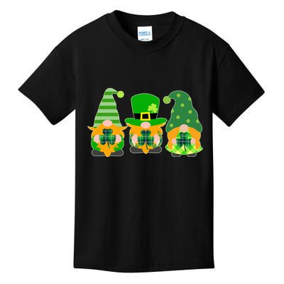 Cute St Patrick's Day Shamrock Gnomes Multi Patterns Kids T-Shirt