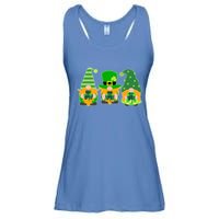 Cute St Patrick's Day Shamrock Gnomes Multi Patterns Ladies Essential Flowy Tank