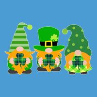 Cute St Patrick's Day Shamrock Gnomes Multi Patterns Full Zip Hoodie