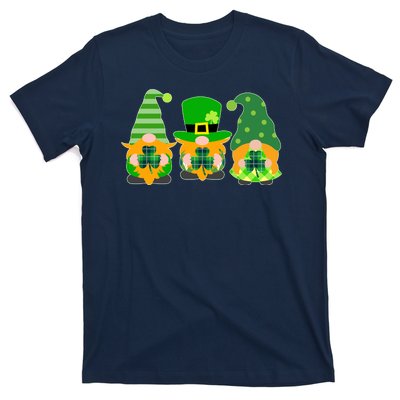 Cute St Patrick's Day Shamrock Gnomes Multi Patterns T-Shirt