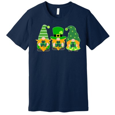 Cute St Patrick's Day Shamrock Gnomes Multi Patterns Premium T-Shirt