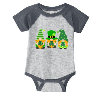 Cute St Patrick's Day Shamrock Gnomes Multi Patterns Infant Baby Jersey Bodysuit