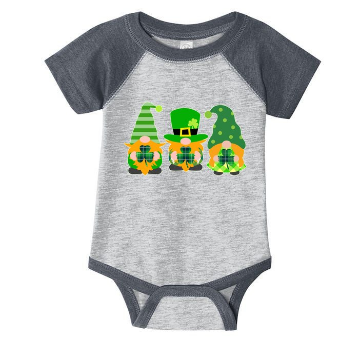 Cute St Patrick's Day Shamrock Gnomes Multi Patterns Infant Baby Jersey Bodysuit