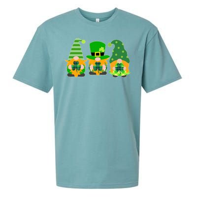 Cute St Patrick's Day Shamrock Gnomes Multi Patterns Sueded Cloud Jersey T-Shirt