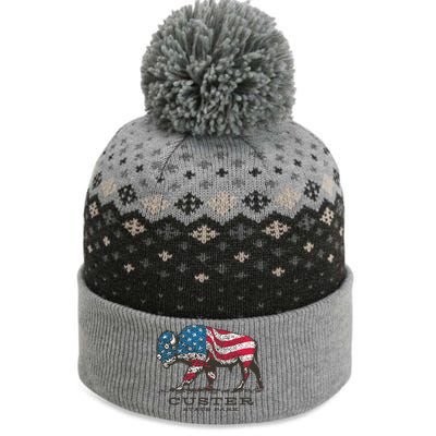 Custer State Park South Dakota Buffalo Roundup Patriotic The Baniff Cuffed Pom Beanie