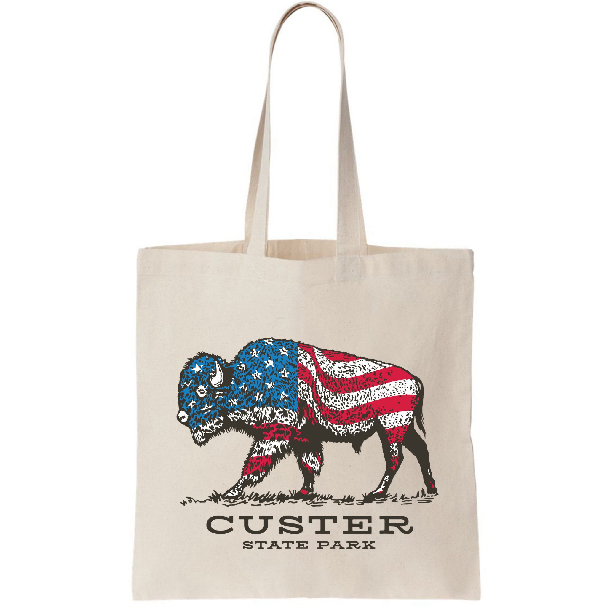 Custer State Park South Dakota Buffalo Roundup Patriotic Bag