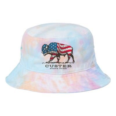 Custer State Park South Dakota Buffalo Roundup Patriotic Tie Dye Newport Bucket Hat