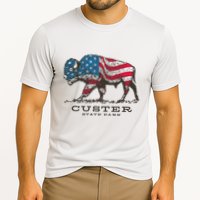 Custer State Park South Dakota Buffalo Roundup Patriotic Cooling Performance Crew T-Shirt