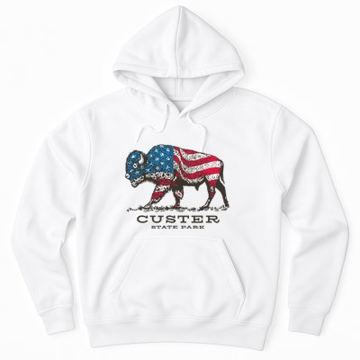 Custer State Park South Dakota Buffalo Roundup Patriotic Hoodie