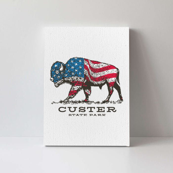 Custer State Park South Dakota Buffalo Roundup Patriotic Canvas