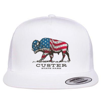 Custer State Park South Dakota Buffalo Roundup Patriotic Flatbill Hat
