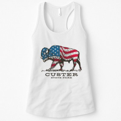 Custer State Park South Dakota Buffalo Roundup Patriotic Womens Tank Top