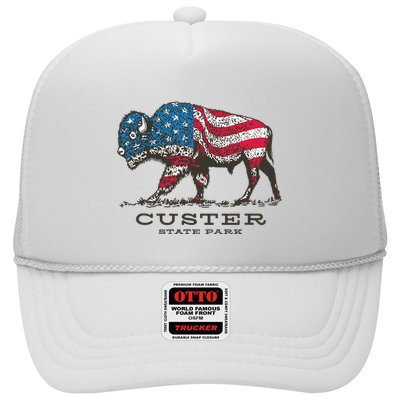 Custer State Park South Dakota Buffalo Roundup Patriotic Trucker Hat