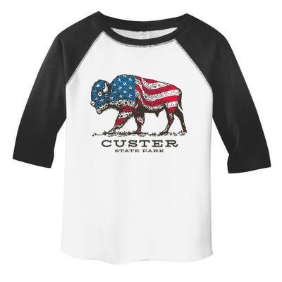 Custer State Park South Dakota Buffalo Roundup Patriotic Toddler Fine Jersey T-Shirt