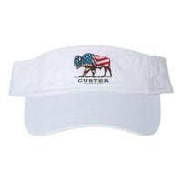 Custer State Park South Dakota Buffalo Roundup Patriotic Valucap Bio-Washed Visor