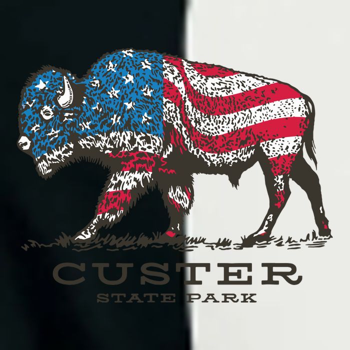 Custer State Park South Dakota Buffalo Roundup Patriotic Infant Baby Jersey Bodysuit