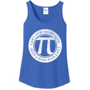 Can't Stop Pi Won't Stop Pi Day Cute Gift Funny Math Pi Day Gift Ladies Essential Tank