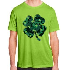 Cute St Patricks Day Tie Dye Shamrock Clover Adult ChromaSoft Performance T-Shirt