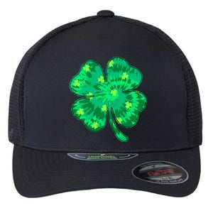 Cute St Patricks Day Tie Dye Shamrock Clover Flexfit Unipanel Trucker Cap