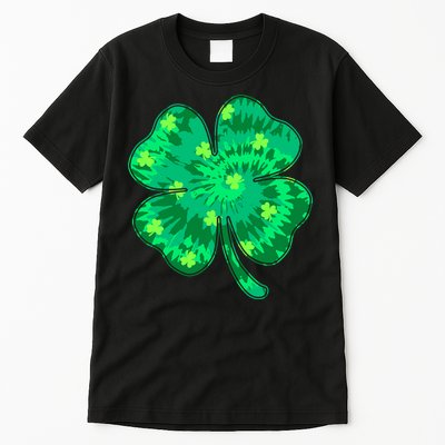 Cute St Patricks Day Tie Dye Shamrock Clover Tall T-Shirt