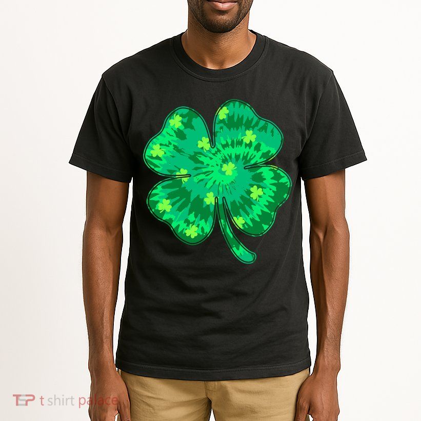 Cute St Patricks Day Tie Dye Shamrock Clover Tall T-Shirt
