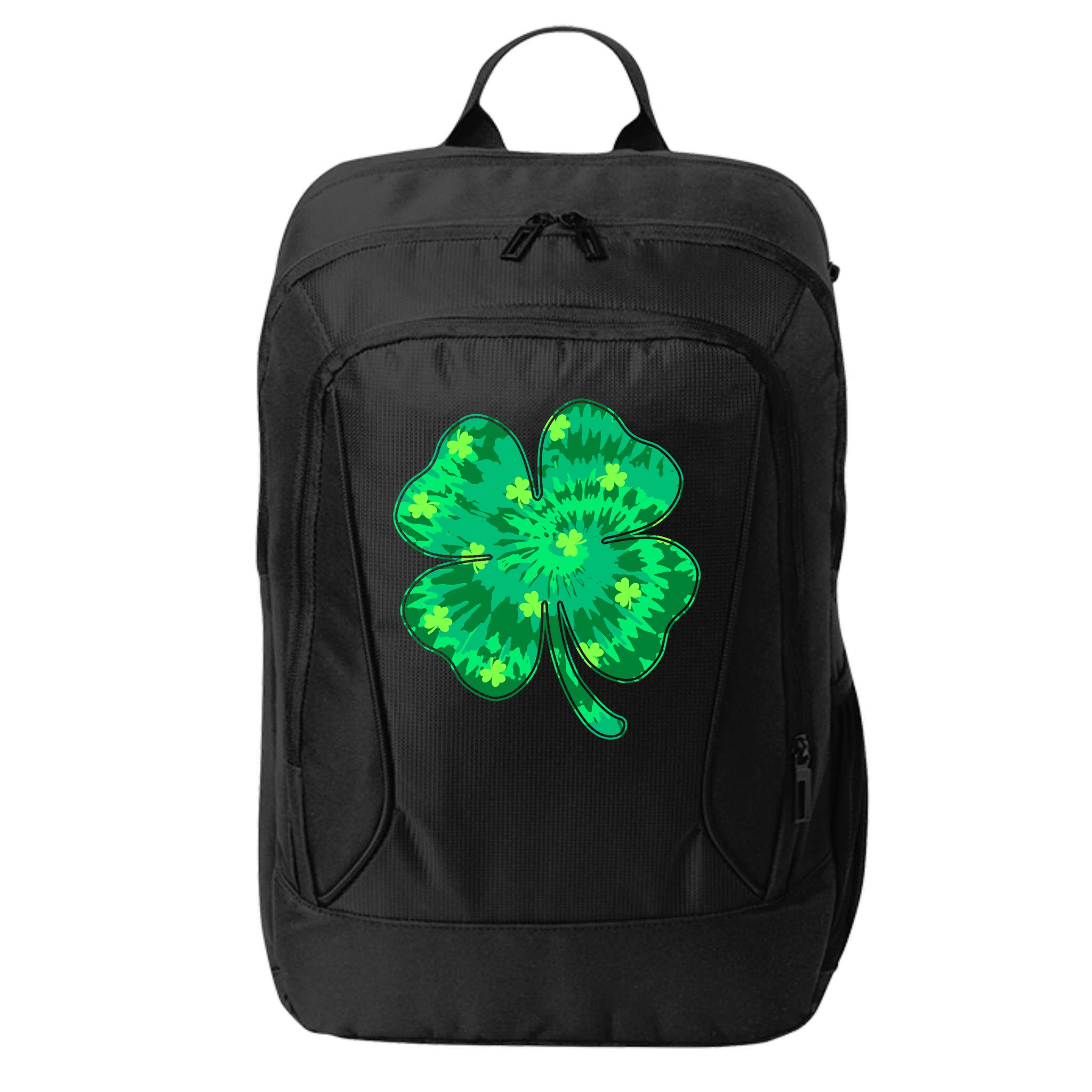 Cute St Patricks Day Tie Dye Shamrock Clover City Backpack