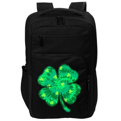 Cute St Patricks Day Tie Dye Shamrock Clover Impact Tech Backpack