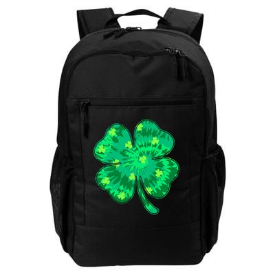 Cute St Patricks Day Tie Dye Shamrock Clover Backpack