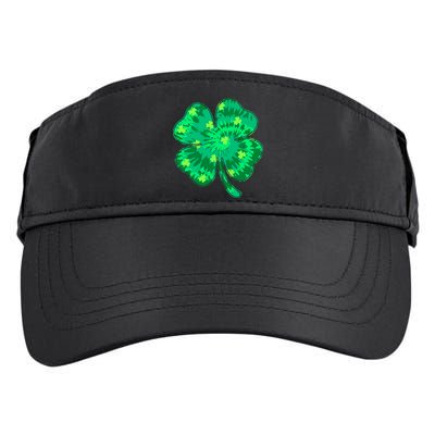 Cute St Patricks Day Tie Dye Shamrock Clover Adult Drive Performance Visor