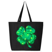 Cute St Patricks Day Tie Dye Shamrock Clover 25L Jumbo Tote